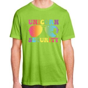 Unicorn Security Birthday Family Halloween Costume Mom Dad Cute Gift Adult ChromaSoft Performance T-Shirt