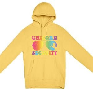 Unicorn Security Birthday Family Halloween Costume Mom Dad Cute Gift Premium Pullover Hoodie