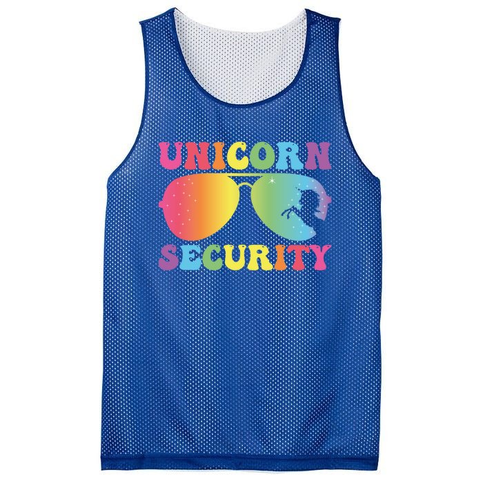 Unicorn Security Birthday Family Halloween Costume Mom Dad Cute Gift Mesh Reversible Basketball Jersey Tank