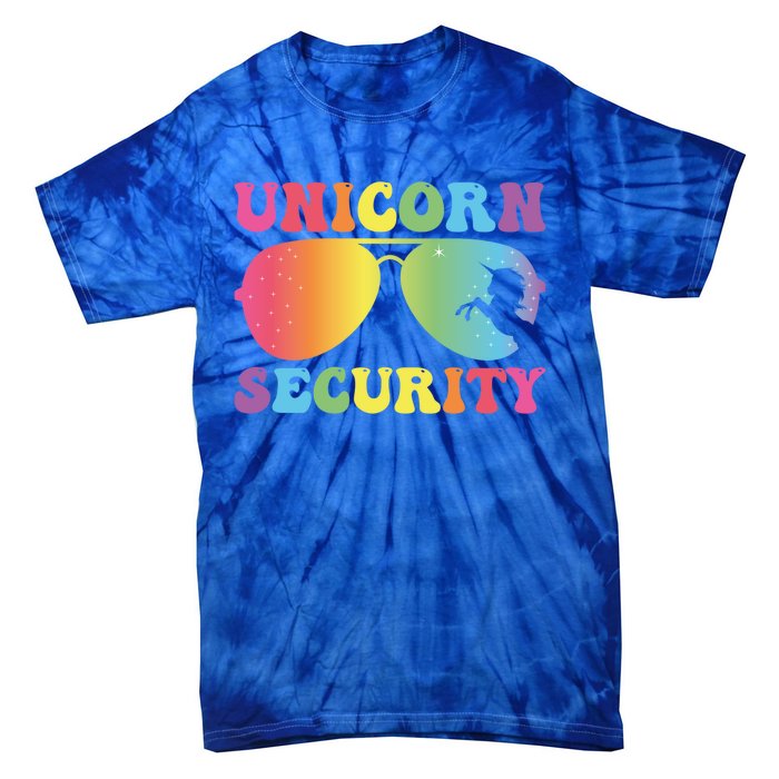 Unicorn Security Birthday Family Halloween Costume Mom Dad Cute Gift Tie-Dye T-Shirt