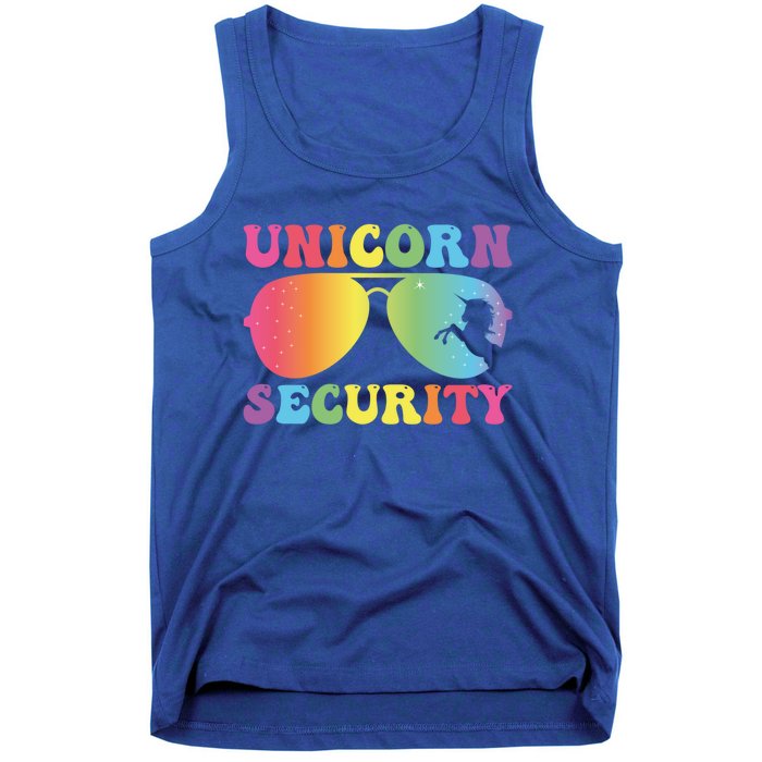 Unicorn Security Birthday Family Halloween Costume Mom Dad Cute Gift Tank Top