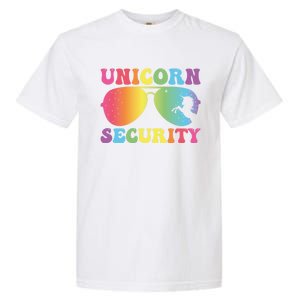 Unicorn Security Birthday Family Halloween Costume Mom Dad Cute Gift Garment-Dyed Heavyweight T-Shirt