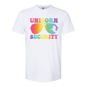 Unicorn Security Birthday Family Halloween Costume Mom Dad Cute Gift Softstyle CVC T-Shirt