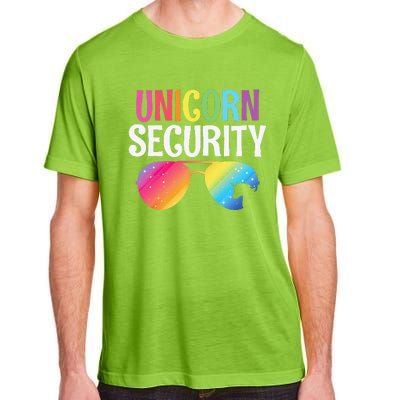 Unicorn Security Birthday Family Halloween Costume Mom Dad Adult ChromaSoft Performance T-Shirt