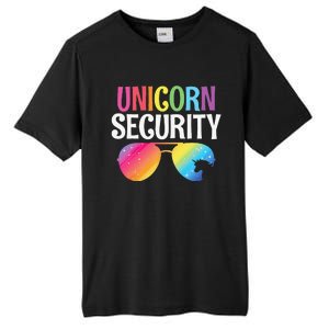 Unicorn Security Birthday Family Halloween Costume Mom Dad Tall Fusion ChromaSoft Performance T-Shirt