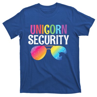 Unicorn Security Birthday Family Halloween Costume Mom Dad T-Shirt