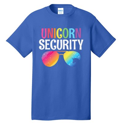 Unicorn Security Birthday Family Halloween Costume Mom Dad Tall T-Shirt