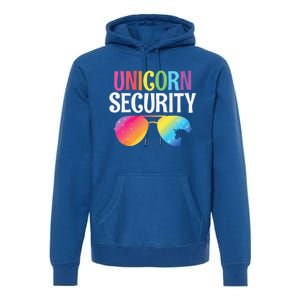 Unicorn Security Birthday Family Halloween Costume Mom Dad Premium Hoodie