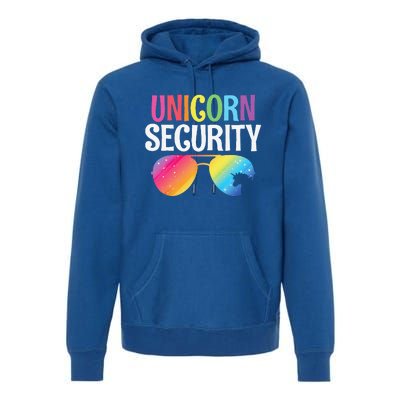 Unicorn Security Birthday Family Halloween Costume Mom Dad Premium Hoodie