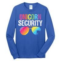 Unicorn Security Birthday Family Halloween Costume Mom Dad Tall Long Sleeve T-Shirt