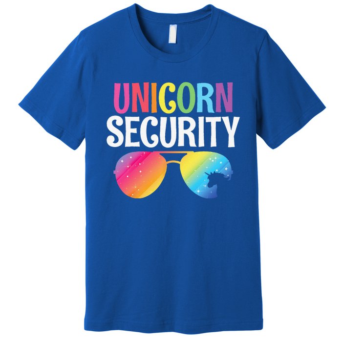 Unicorn Security Birthday Family Halloween Costume Mom Dad Premium T-Shirt