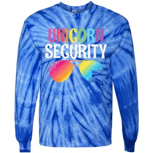 Unicorn Security Birthday Family Halloween Costume Mom Dad Tie-Dye Long Sleeve Shirt