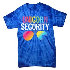 Unicorn Security Birthday Family Halloween Costume Mom Dad Tie-Dye T-Shirt