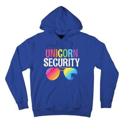 Unicorn Security Birthday Family Halloween Costume Mom Dad Tall Hoodie