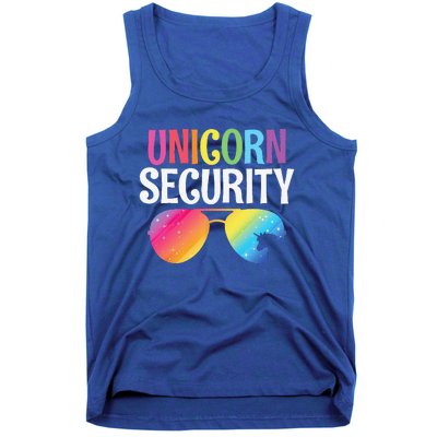 Unicorn Security Birthday Family Halloween Costume Mom Dad Tank Top