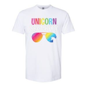 Unicorn Security Birthday Family Halloween Costume Mom Dad Softstyle CVC T-Shirt