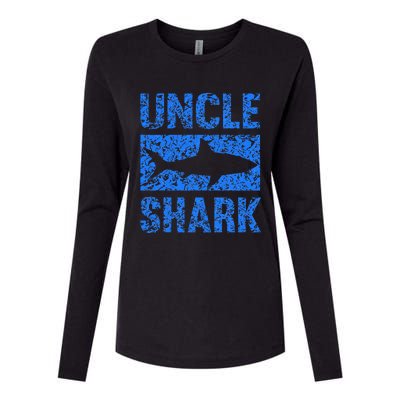 Uncle Shark Birthday Gift For Shark Lovers Womens Cotton Relaxed Long Sleeve T-Shirt