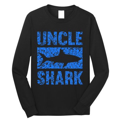 Uncle Shark Birthday Gift For Shark Lovers Long Sleeve Shirt