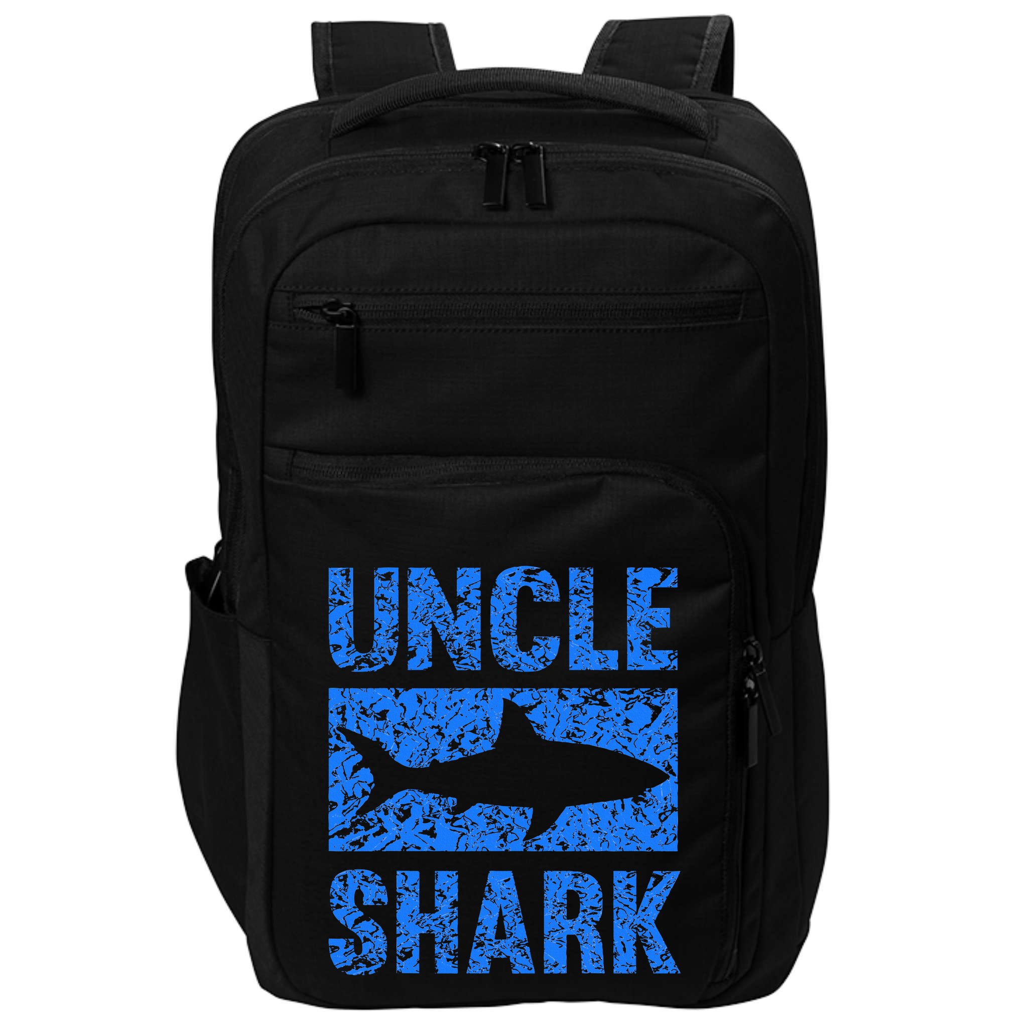Uncle Shark Birthday Gift For Shark Lovers Impact Tech Backpack