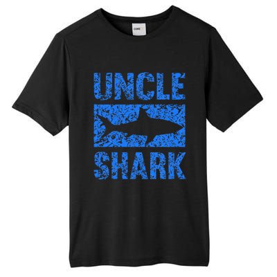 Uncle Shark Birthday Gift For Shark Lovers Tall Fusion ChromaSoft Performance T-Shirt