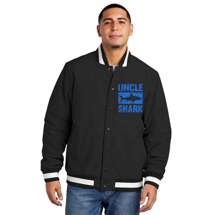 Uncle Shark Birthday Gift For Shark Lovers Insulated Varsity Jacket