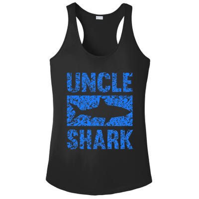 Uncle Shark Birthday Gift For Shark Lovers Ladies PosiCharge Competitor Racerback Tank