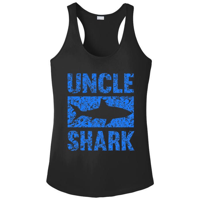 Uncle Shark Birthday Gift For Shark Lovers Ladies PosiCharge Competitor Racerback Tank