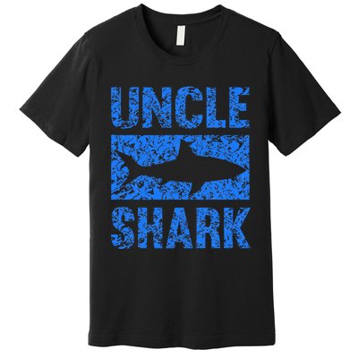 Uncle Shark Birthday Gift For Shark Lovers Premium T-Shirt