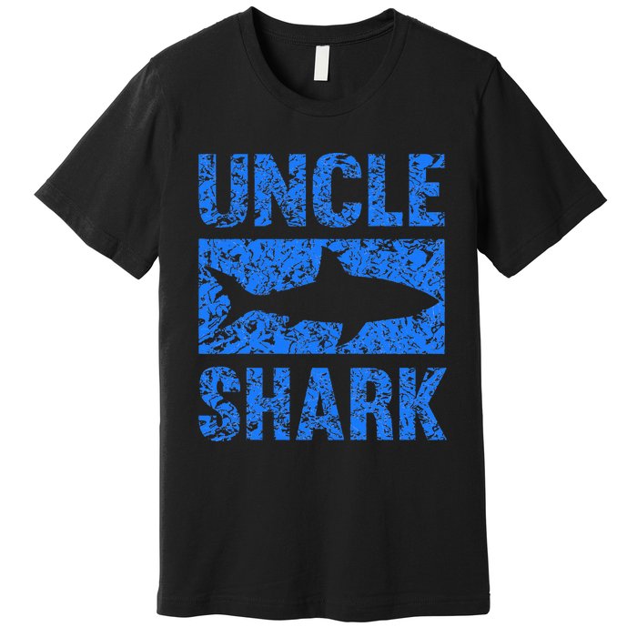 Uncle Shark Birthday Gift For Shark Lovers Premium T-Shirt