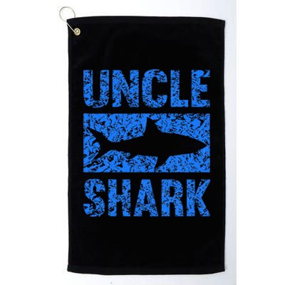 Uncle Shark Birthday Gift For Shark Lovers Platinum Collection Golf Towel