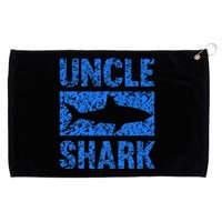 Uncle Shark Birthday Gift For Shark Lovers Grommeted Golf Towel