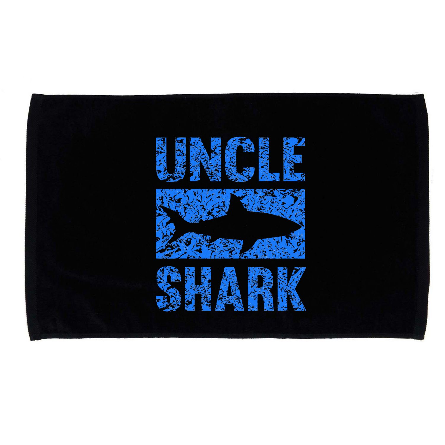 Uncle Shark Birthday Gift For Shark Lovers Microfiber Hand Towel