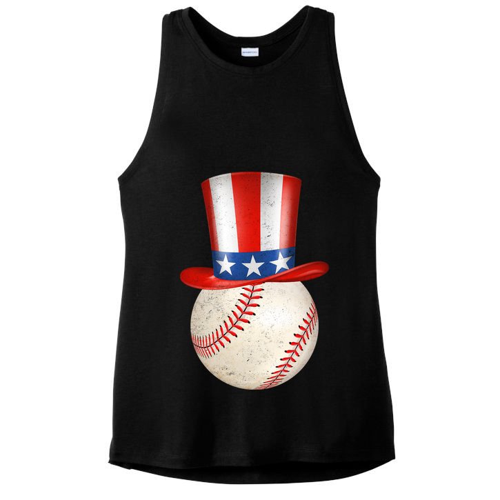 Uncle Sam Baseball Ladies PosiCharge Tri-Blend Wicking Tank