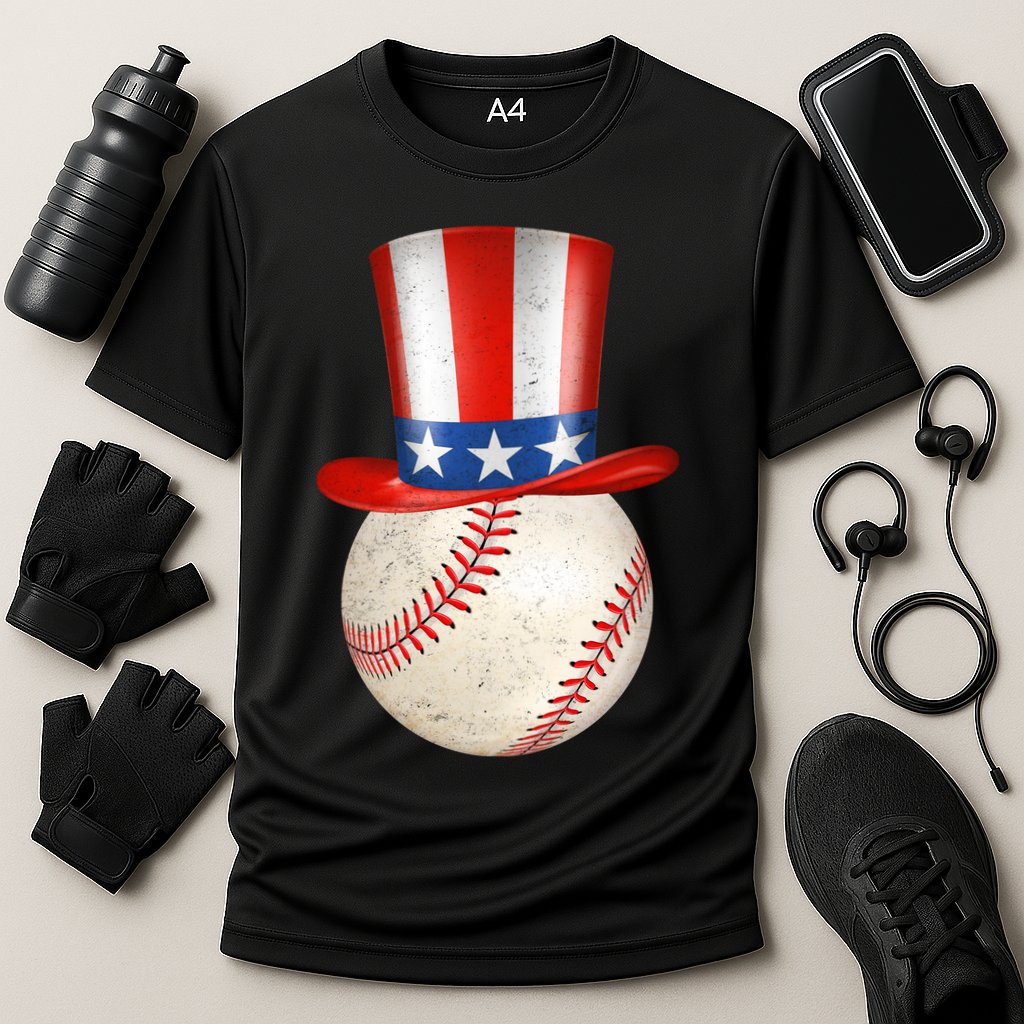 Uncle Sam Baseball Cooling Performance Crew T-Shirt