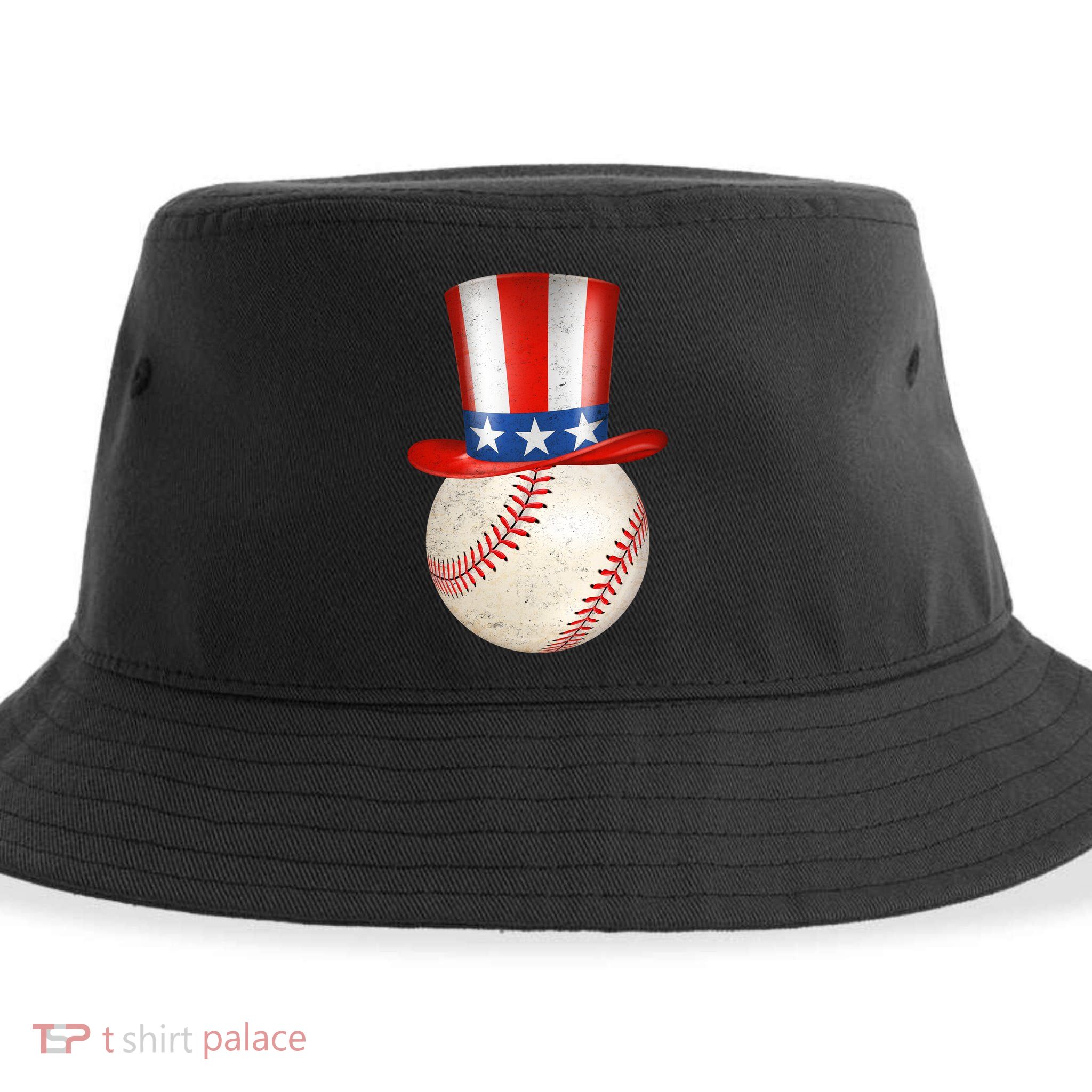 Uncle Sam Baseball Sustainable Bucket Hat