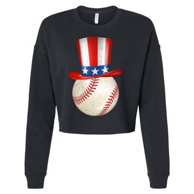 Uncle Sam Baseball Cropped Pullover Crew