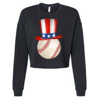 Uncle Sam Baseball Cropped Pullover Crew