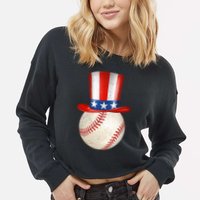 Uncle Sam Baseball Cropped Pullover Crew