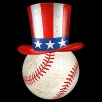 Uncle Sam Baseball Cropped Pullover Crew