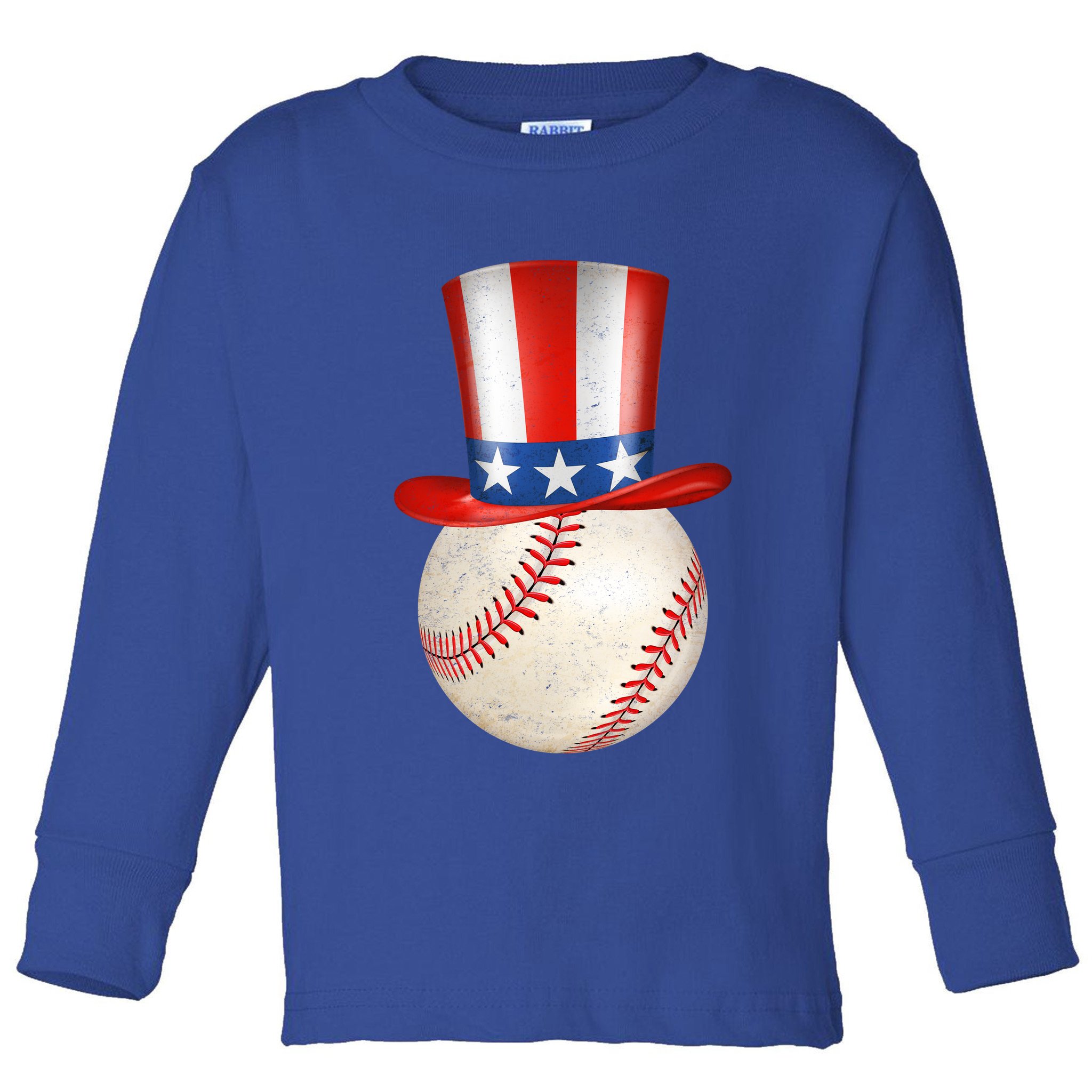 Uncle Sam Baseball Toddler Long Sleeve Shirt