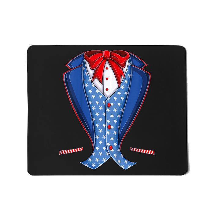 Uncle Sam Costume Hat Usa Flag Fourth 4th Of July Mousepad