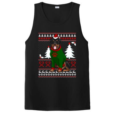 Ugly Sweater Christmas Rottweiler Christmas Cool Gift PosiCharge Competitor Tank