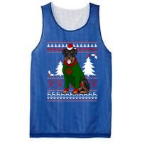 Ugly Sweater Christmas Rottweiler Christmas Cool Gift Mesh Reversible Basketball Jersey Tank