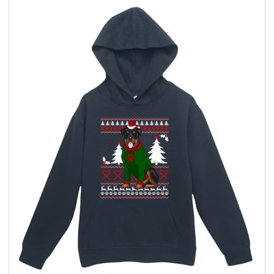 Ugly Sweater Christmas Rottweiler Christmas Cool Gift Urban Pullover Hoodie