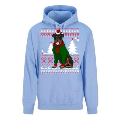 Ugly Sweater Christmas Rottweiler Christmas Cool Gift Unisex Surf Hoodie