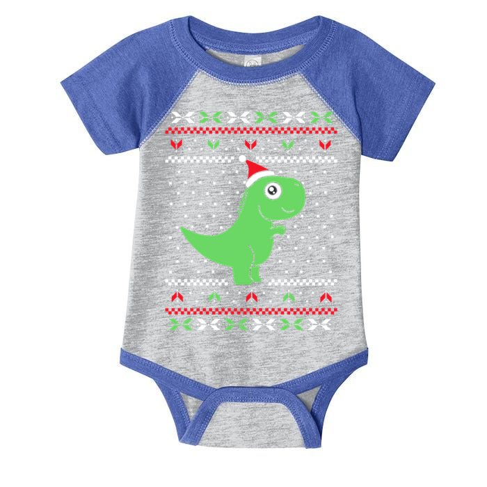 Ugly Sweater Christmas Trex Gift Infant Baby Jersey Bodysuit