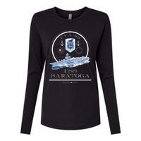 Uss Saratoga Cva60 Naval Ship Military Aircraft Carrier Womens Cotton Relaxed Long Sleeve T-Shirt