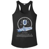 Uss Saratoga Cva60 Naval Ship Military Aircraft Carrier Ladies PosiCharge Competitor Racerback Tank