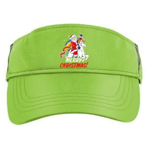 Unicorn Santa Claus Christmas Holiday Santa Riding Unicorn Gift Adult Drive Performance Visor