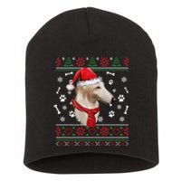 Ugly Sweater Christmas Borzoi Dog Santa Hat Pajama Xmas Long Sleeve Short Acrylic Beanie